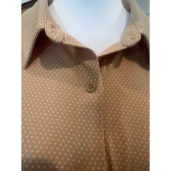 ADRIANNA PAPELI BELL SLEEVE POLKA DOT BLOUSE WOMENS SIZE XL - Picture 6 of 7
